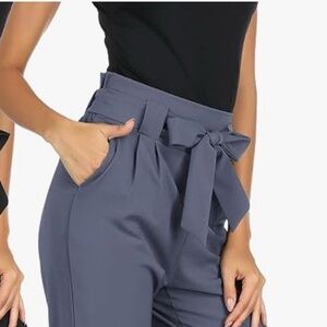 NWT Grace Karin High Waist Pencil Pants with Bow Tie Waist Belt